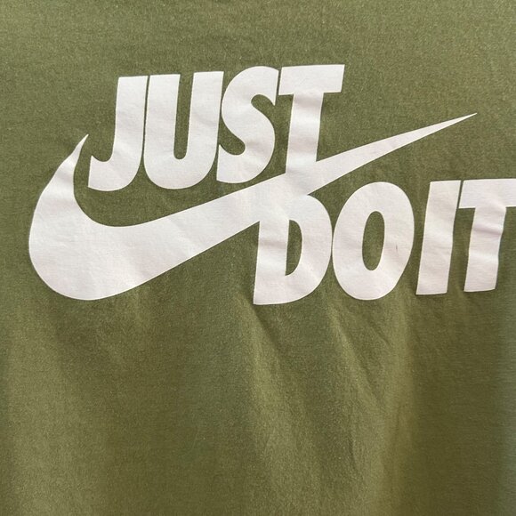 Nike Mens Olive Green "Just Do It" Graphic Tee Shirt - Picture 5 of 5